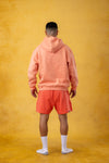 CRKSOLY. Coral Cotton Sweat Shorts