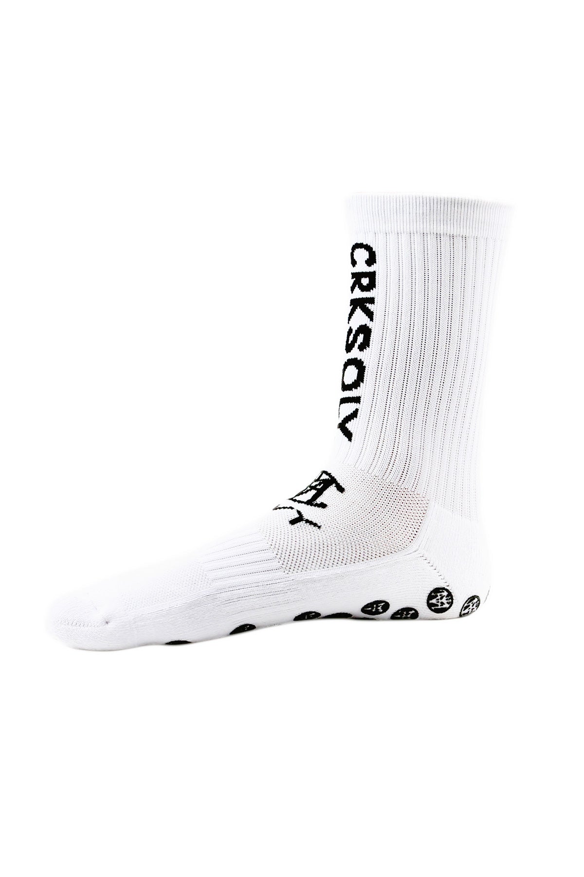 CRKSOLY. White Training Grip Socks