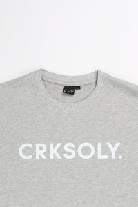 CRKSOLY.Camiseta de algodón gris