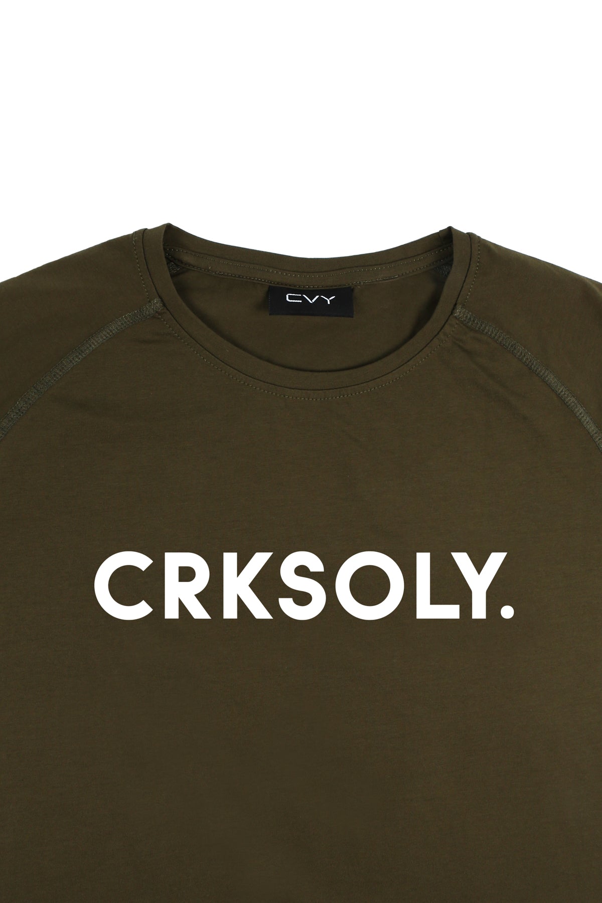 CRKSOLY. Military Green Cotton-Elastic Tee