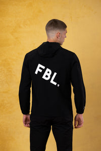 FBL. Chaqueta cortavientos negra para hombre