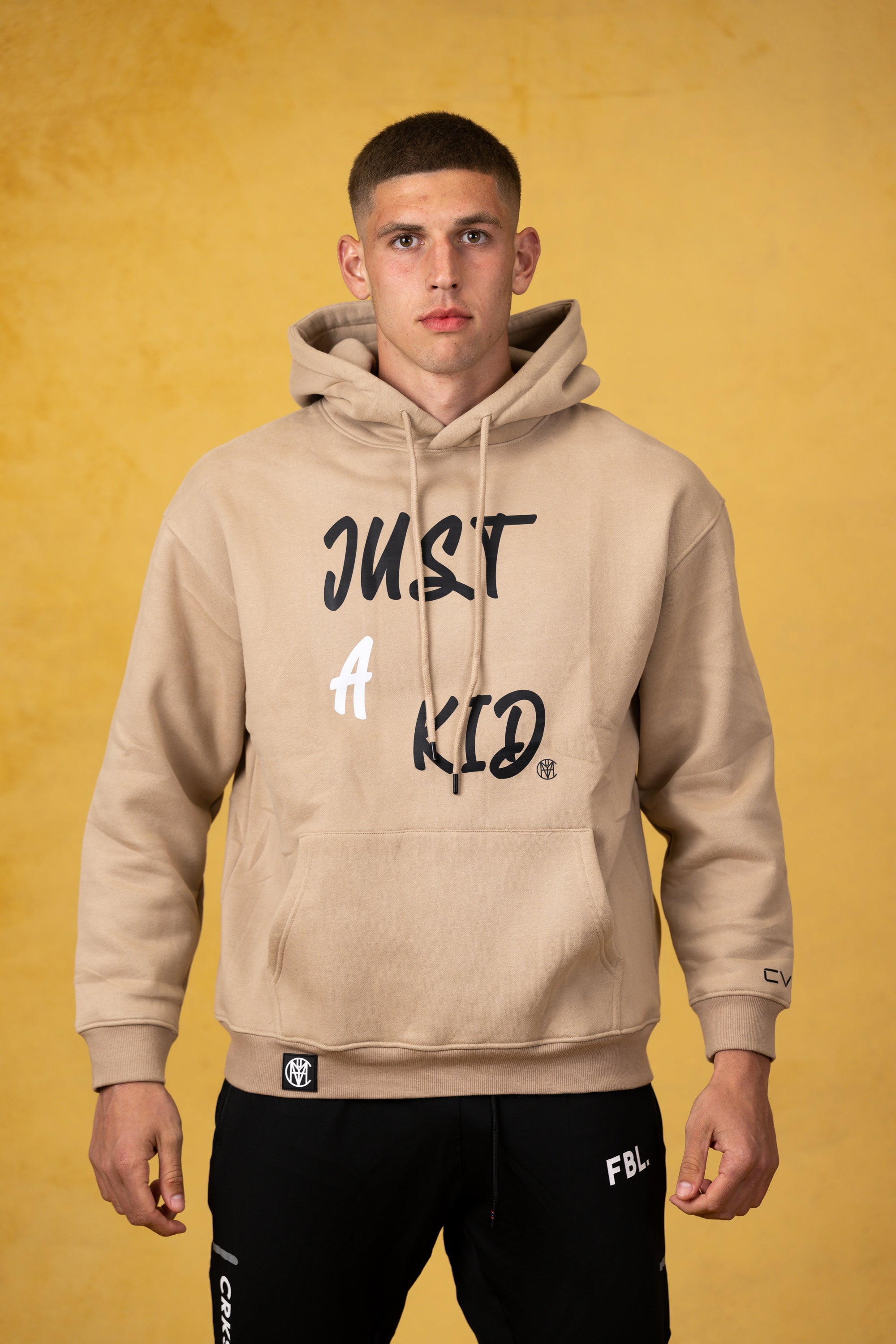 CRKSOLY. JUST A KID. Sand Hoodie