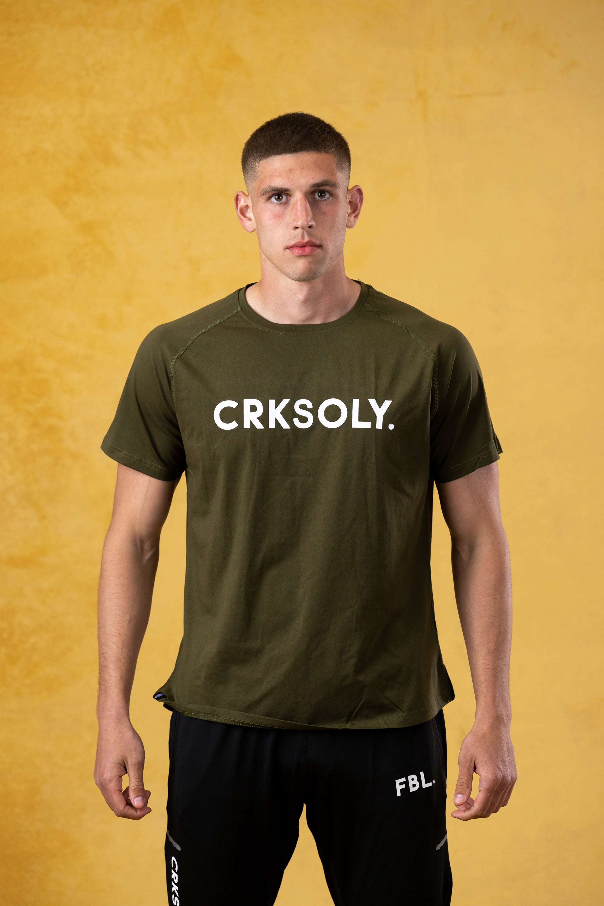 CRKSOLY. Military Green Cotton-Elastic Tee