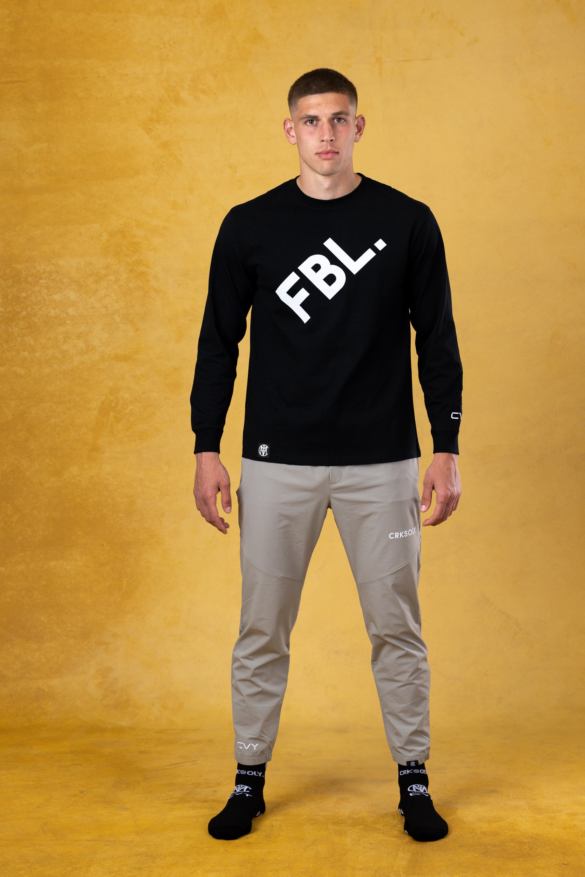 FBL. Men Black Long Sleeve Shirt