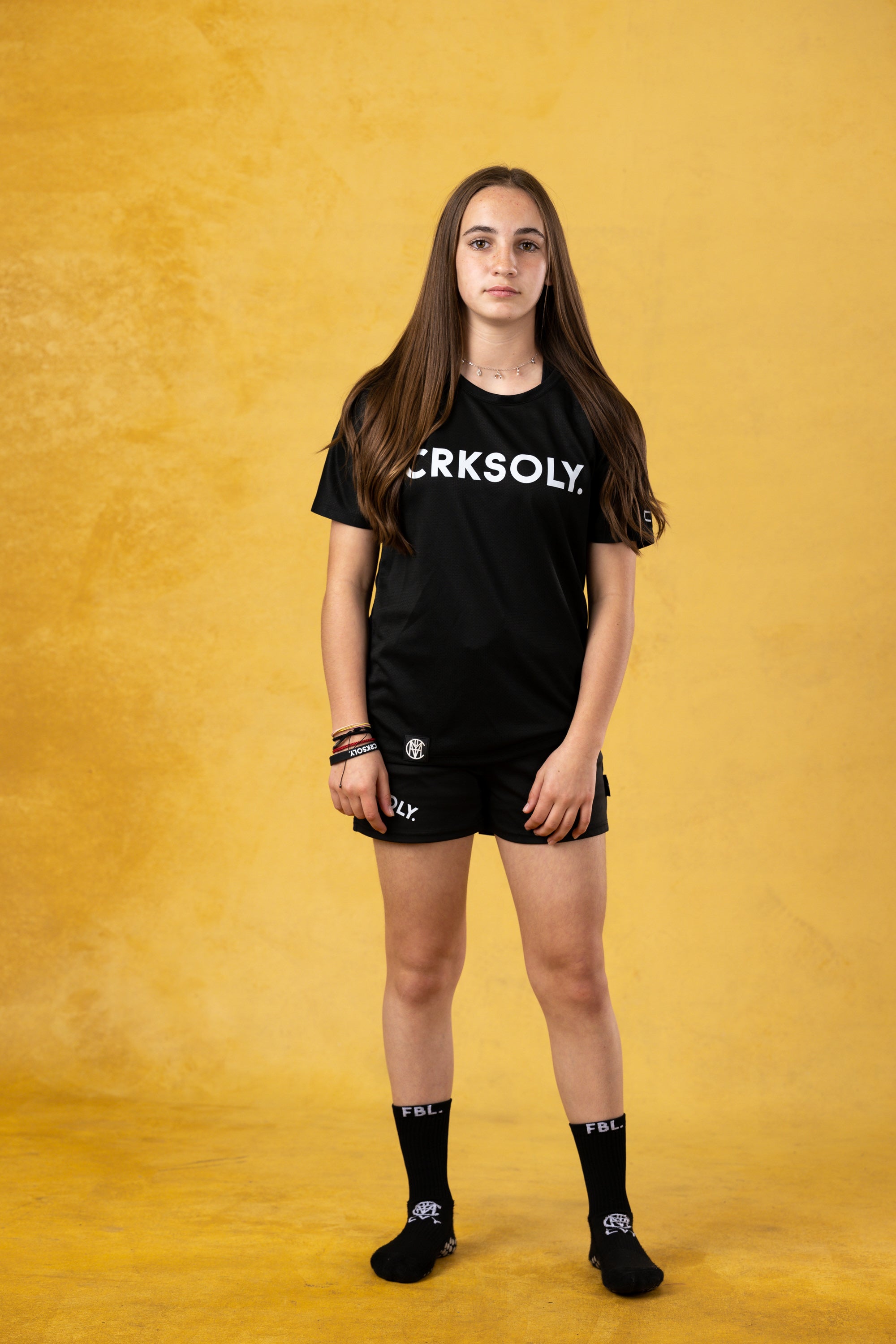 CRKSOLY. Camiseta de entrenamiento negra para jóvenes