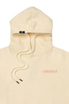 CRKSOLY. Sudadera con capucha color crema para hombre OFW