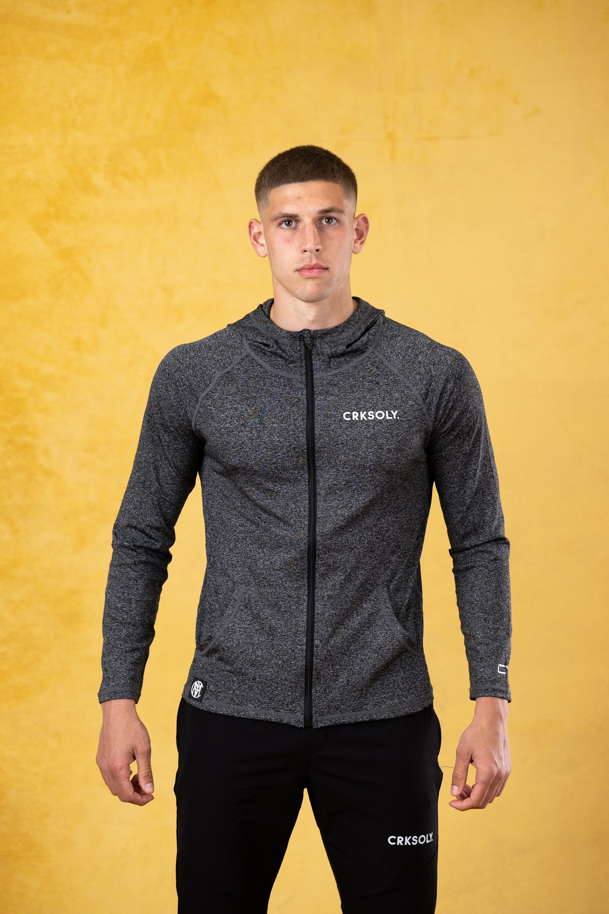 CRKSOLY. Dark Gray Full-Zip Jacket