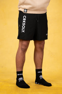 CRKSOLY. Youth Black Shorts