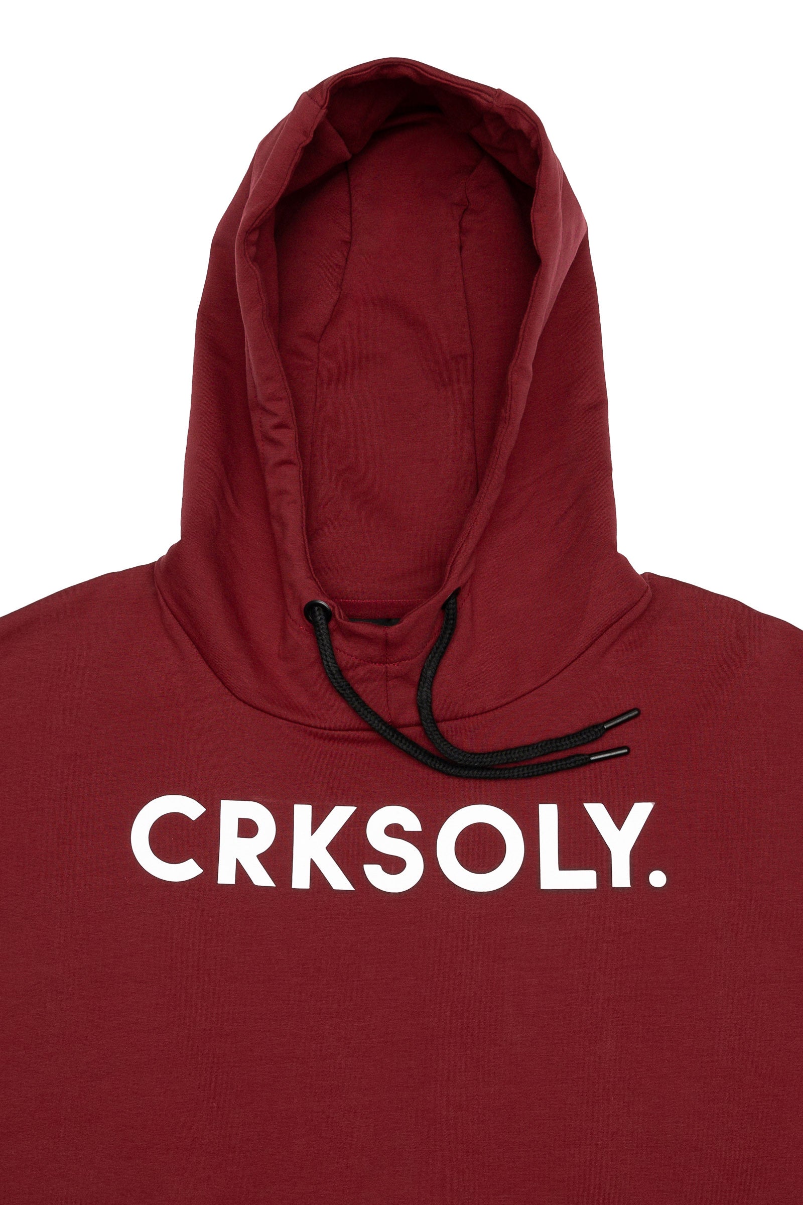 CRKSOLY. Maroon Crop-Top Hoodie