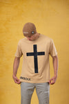 CRKSOLY. Camiseta color canela Faith