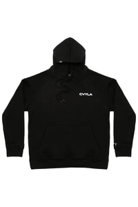 CVYLA Women Blurred Black Hoodie