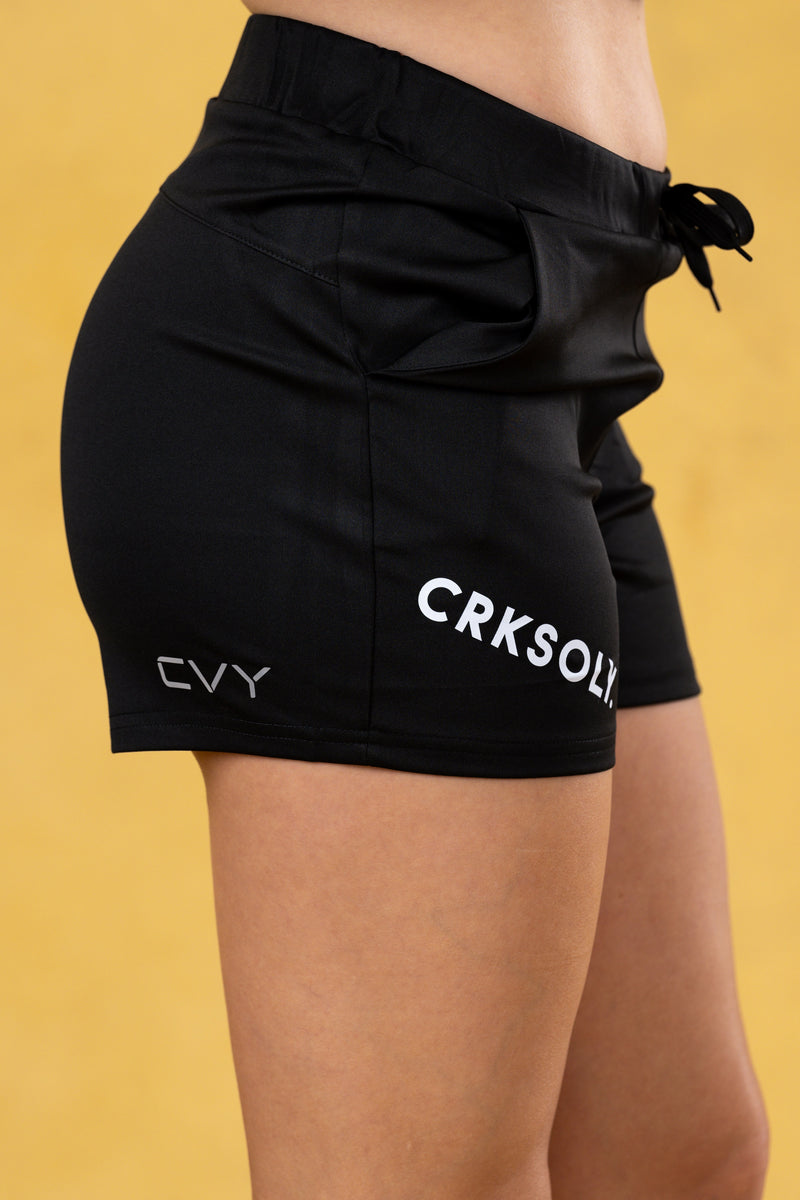 CRKSOLY. Pantalones cortos negros para mujer II