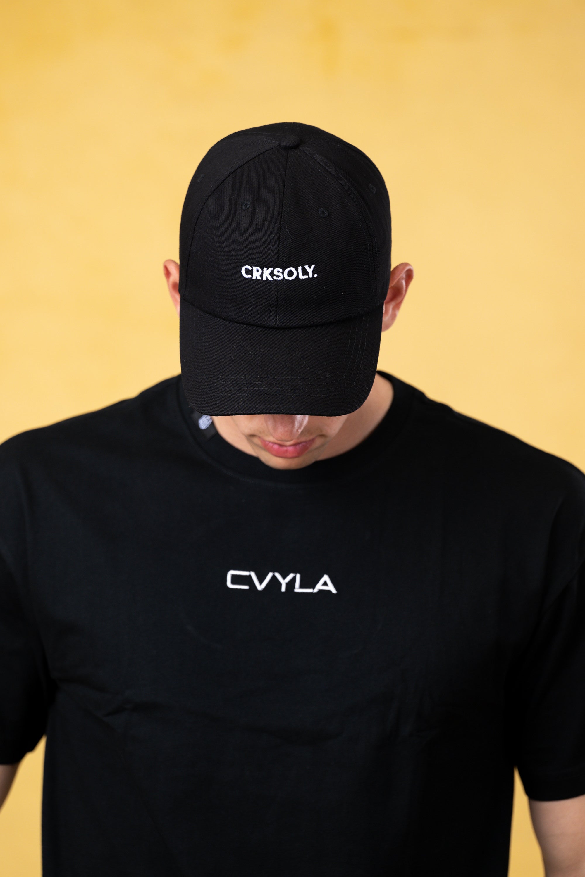 CVYLA Black Embroidered Tee