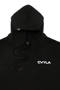 CVYLA Women Blurred Black Hoodie