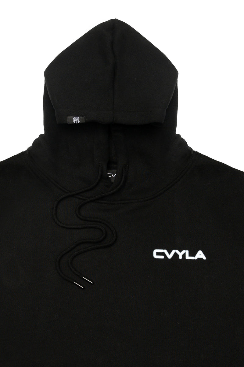 Sudadera con capucha negra borrosa para hombre de CVYLA