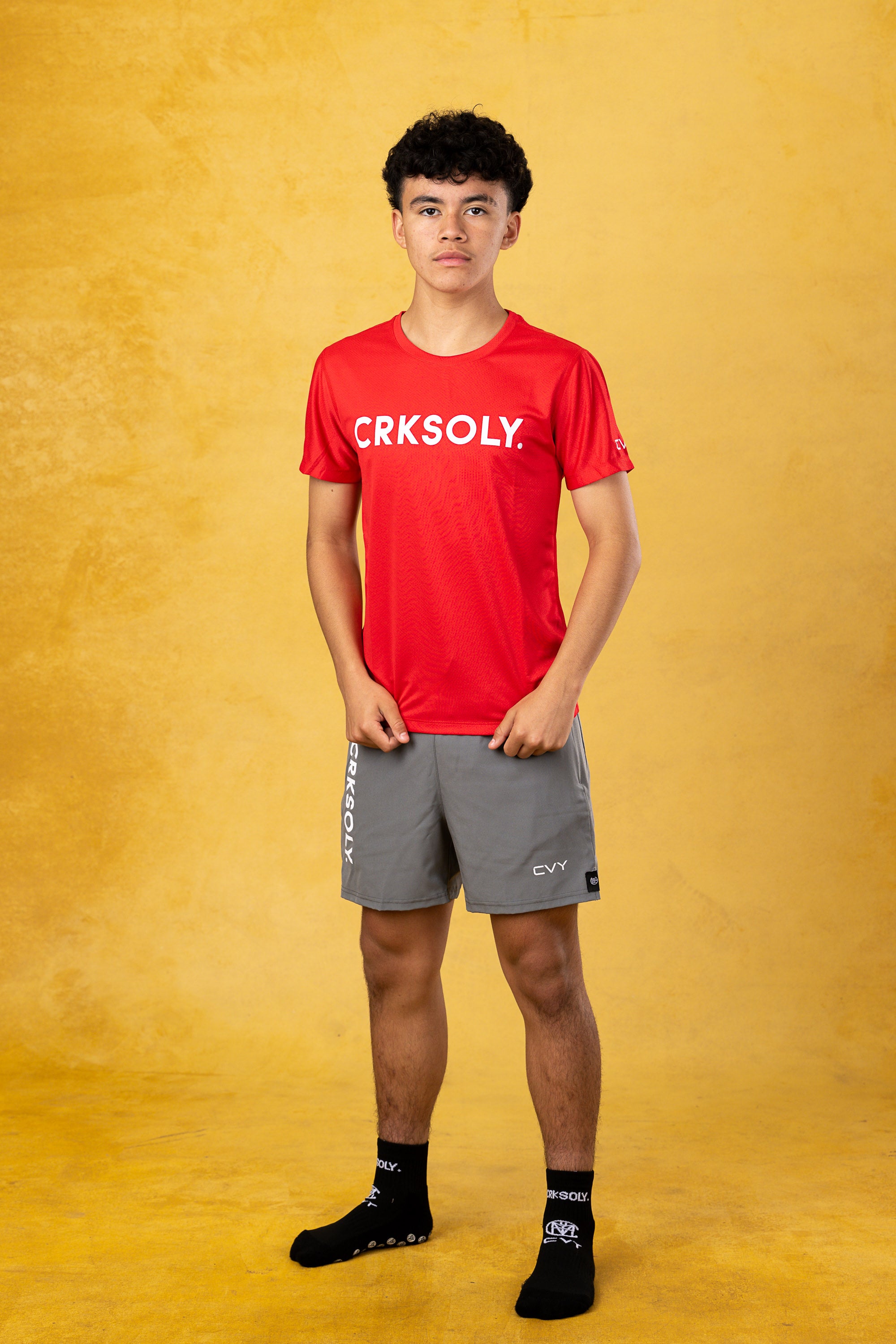 CRKSOLY. Camiseta de entrenamiento roja para jóvenes