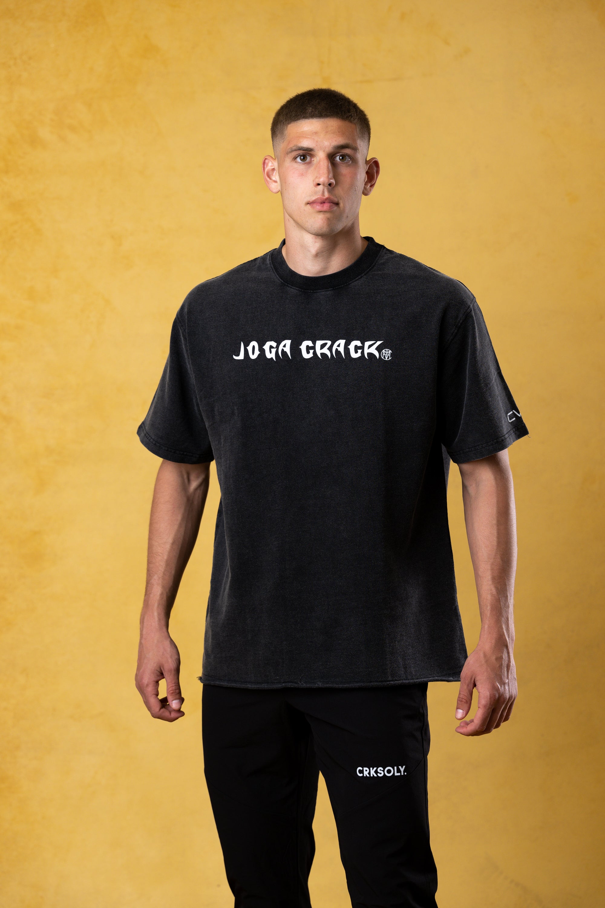 JOGA CRACK Black Oversize Tee