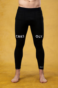 CRKSOLY. Pantalones de compresión negros 