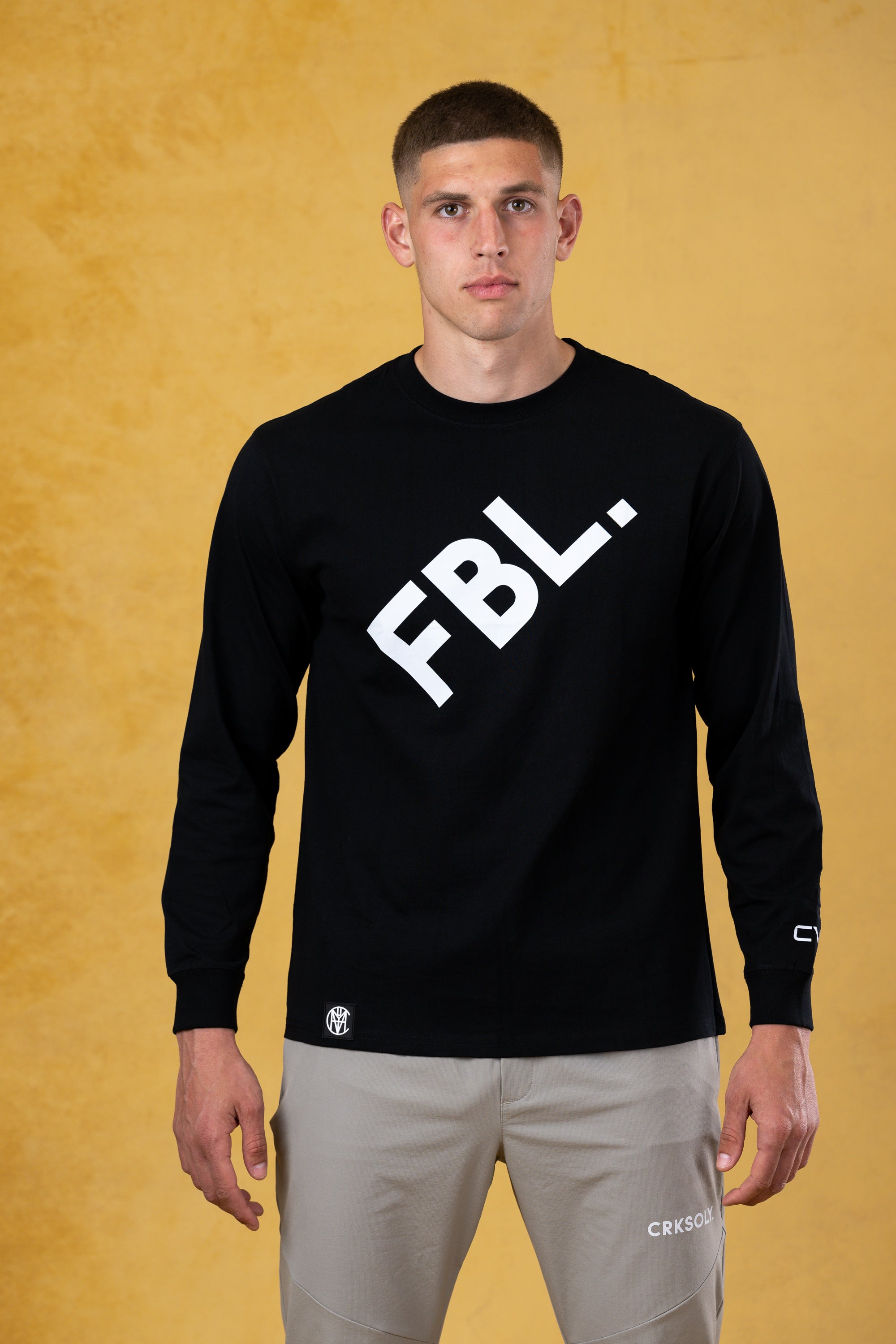 FBL. Men Black Long Sleeve Shirt