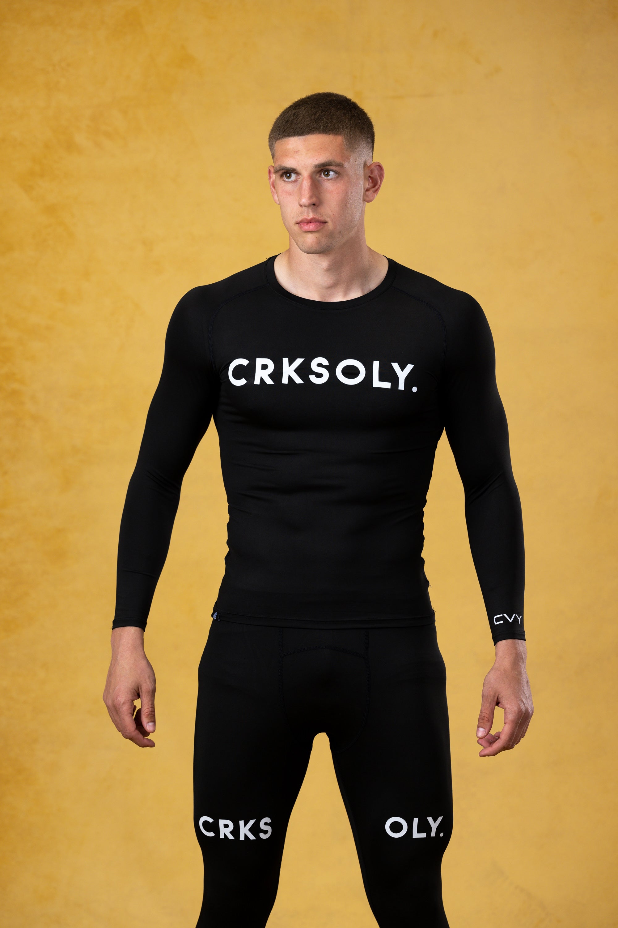 CRKSOLY. Black Compression Shirt