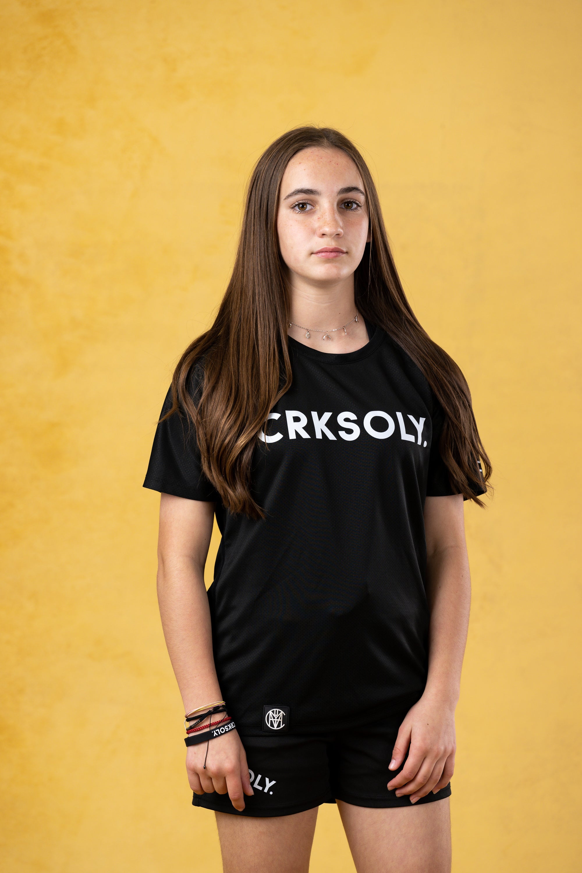 CRKSOLY. Camiseta de entrenamiento negra para jóvenes