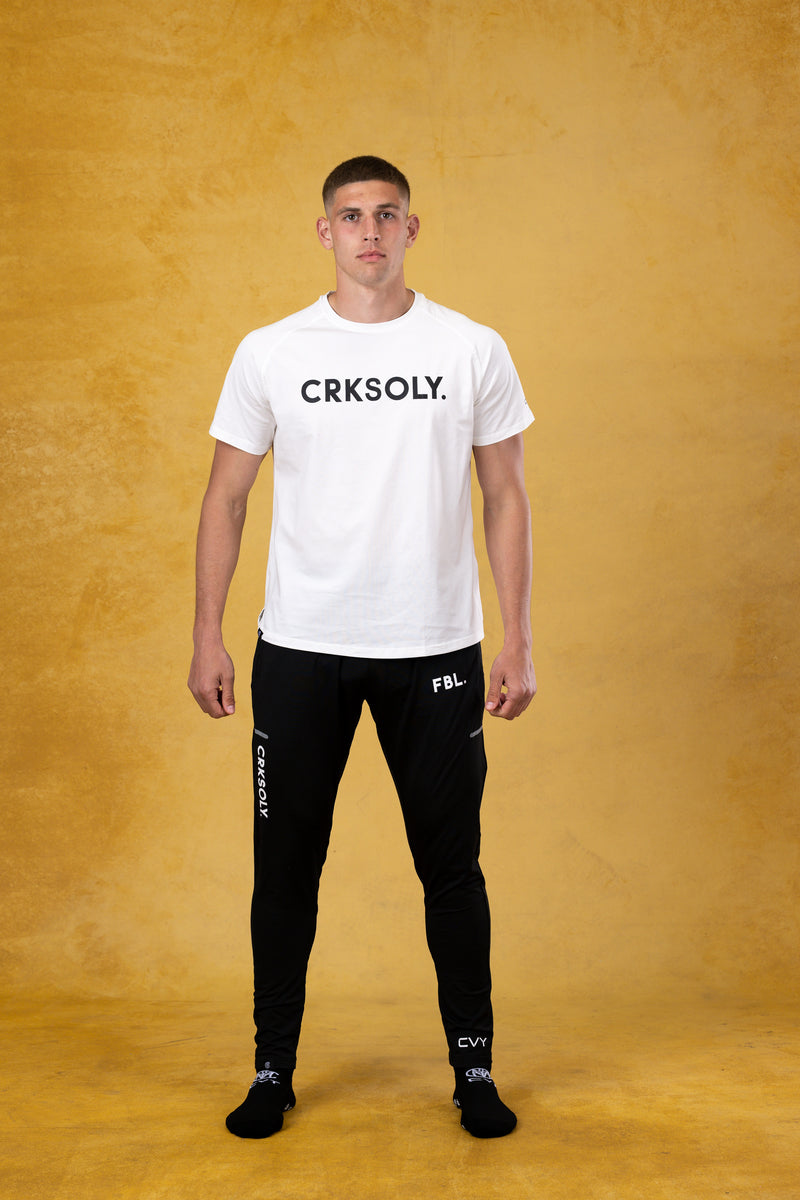 CRKSOLY. Camiseta elástica de algodón blanca