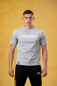 CRKSOLY.Camiseta de algodón gris