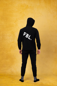 FBL. Chaqueta cortavientos negra para hombre